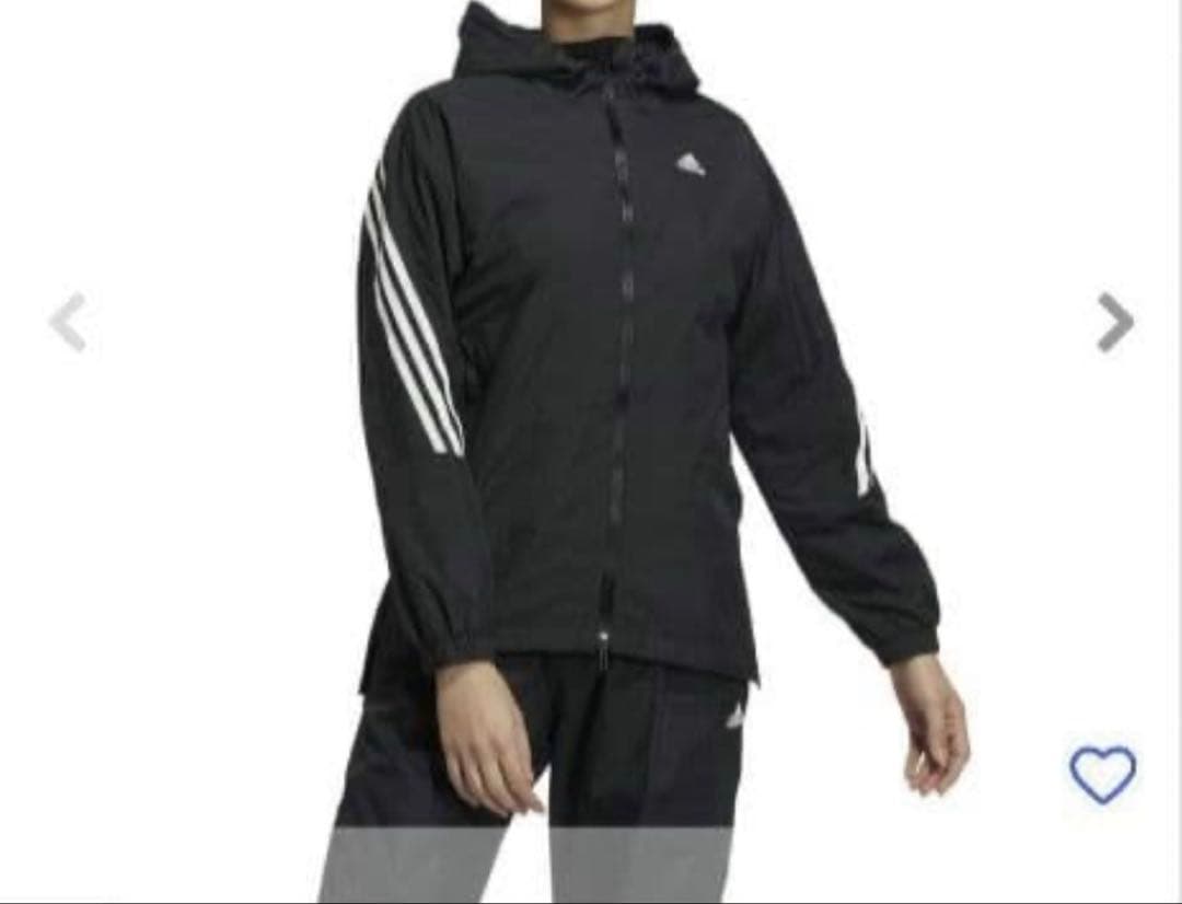 アディダス　裏起毛　ウインドブレーカー上下　ブラック　レディースM 新品未使用