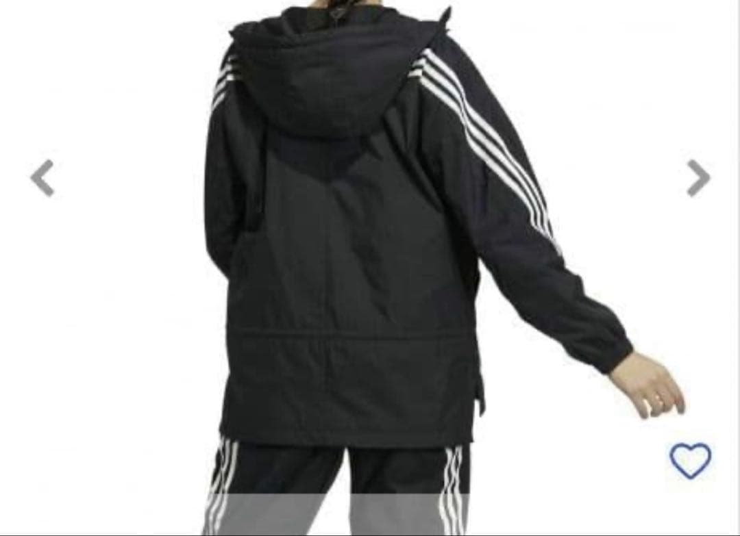 アディダス　裏起毛　ウインドブレーカー上下　ブラック　レディースM 新品未使用