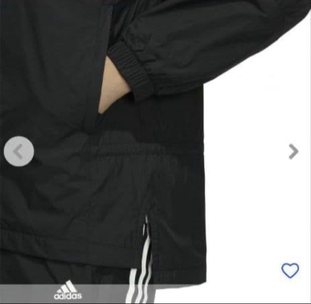 アディダス　裏起毛　ウインドブレーカー上下　ブラック　レディースM 新品未使用