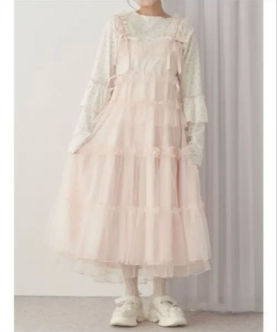 チュールドロストロングワンピース　merry jenny