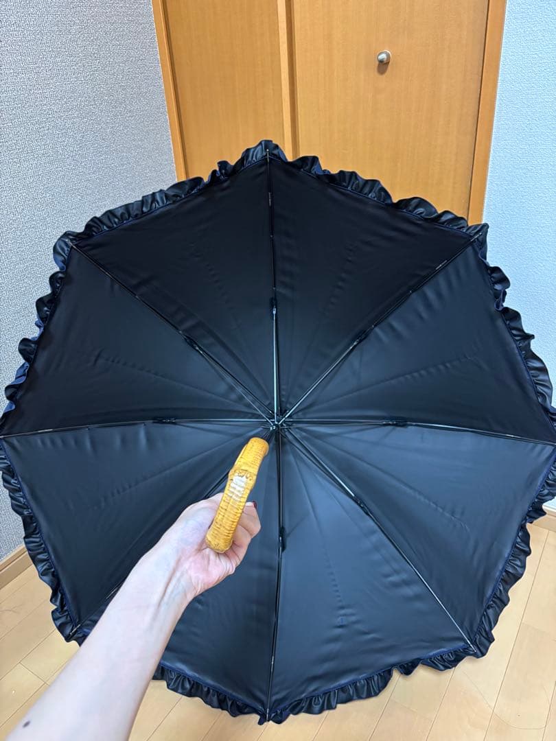 サンバリア100 Mサイズ　フリル　ネイビー