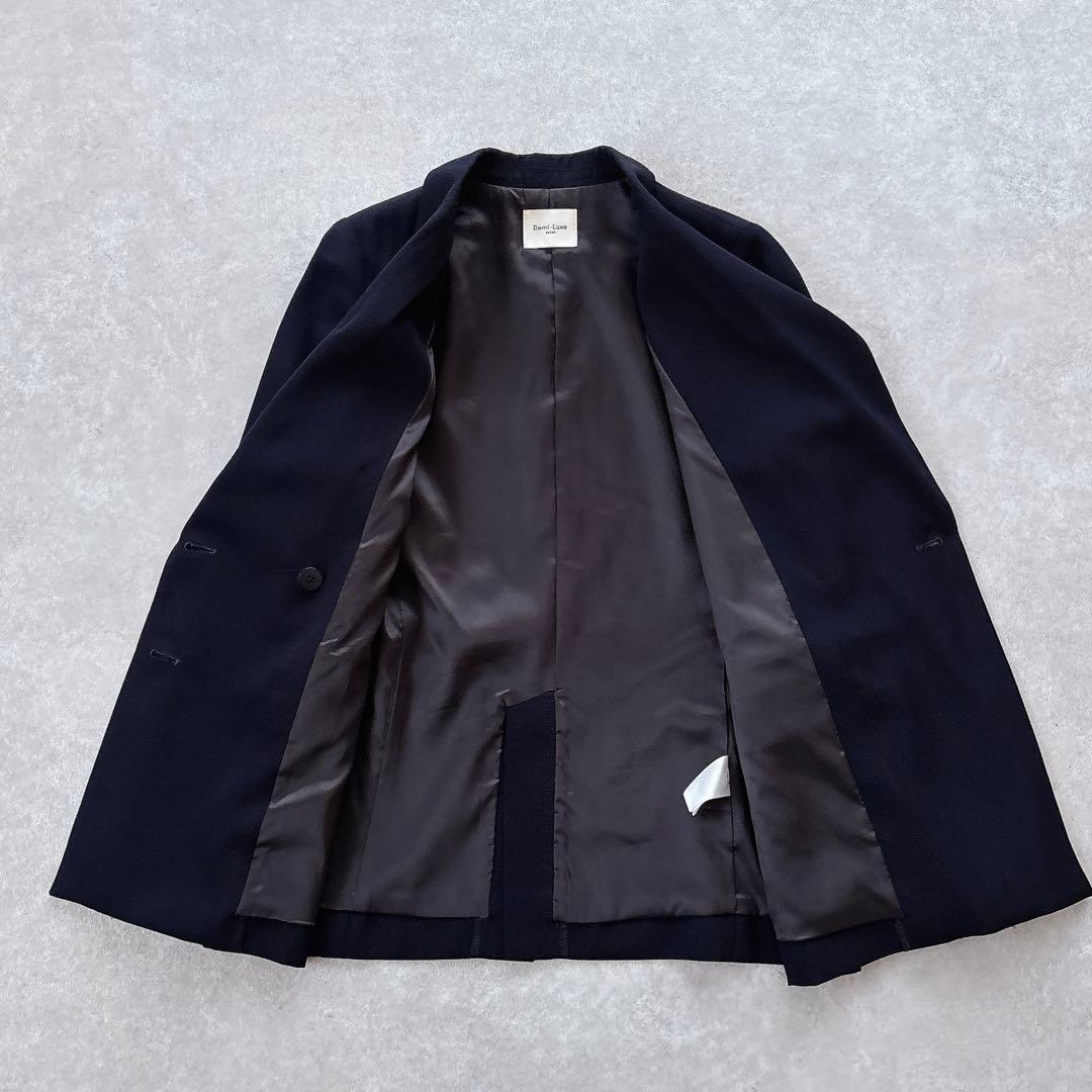 美品 デミルクスビームス 定価4万 紺ブレ 金ボタン テーラード ジャケット