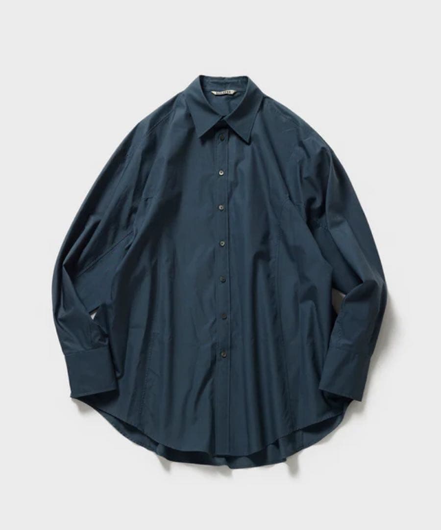 【AURALEE】オーラリー　シャツ　ダークブルー　size0