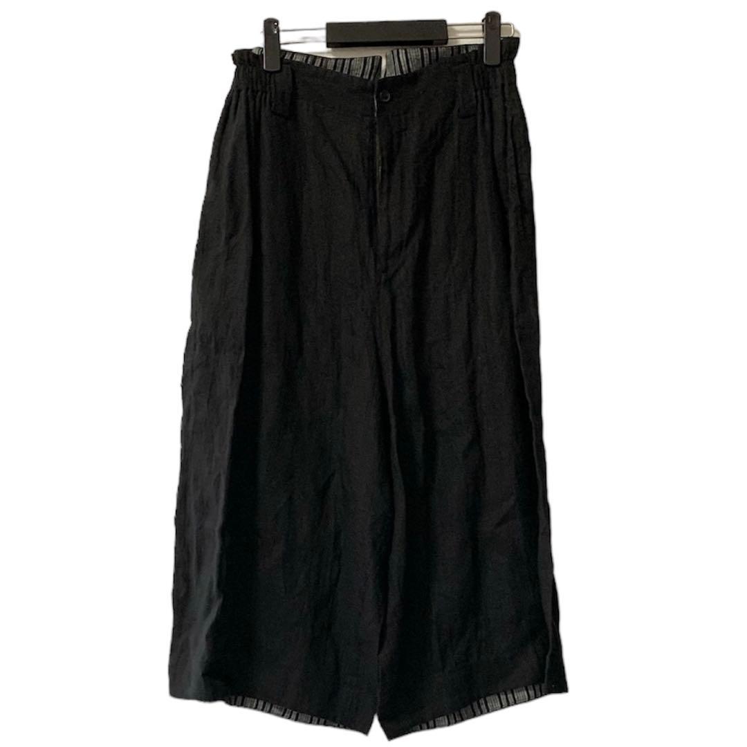 新品 MOYURU 萠 モユル リネン100% ガウチョ サルエルパンツ 黒