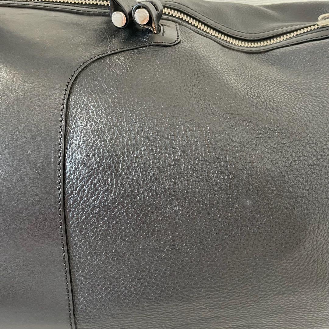 ゲラルディーニ ボストンバッグ 2way 黒 大容量 旅行 出張 オールレザー