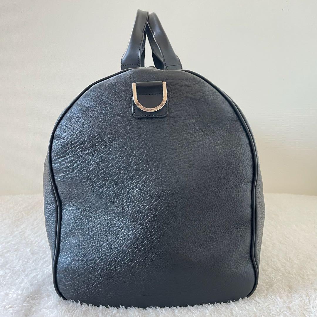 ゲラルディーニ ボストンバッグ 2way 黒 大容量 旅行 出張 オールレザー