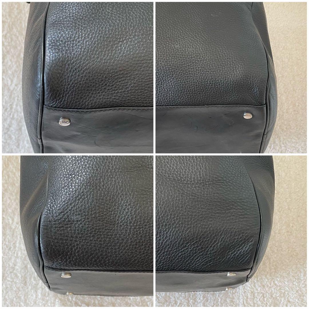 ゲラルディーニ ボストンバッグ 2way 黒 大容量 旅行 出張 オールレザー