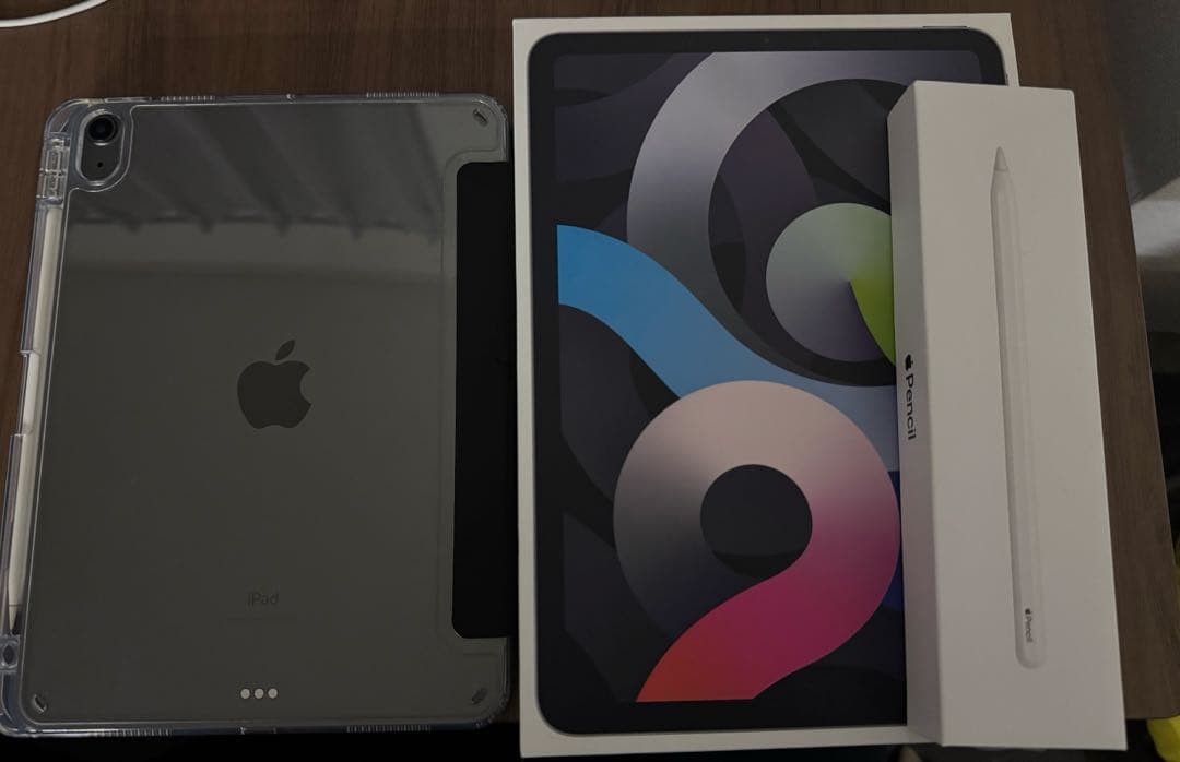 極美品ケース,フィルムApplePencil2付きipadair第4世代64GB