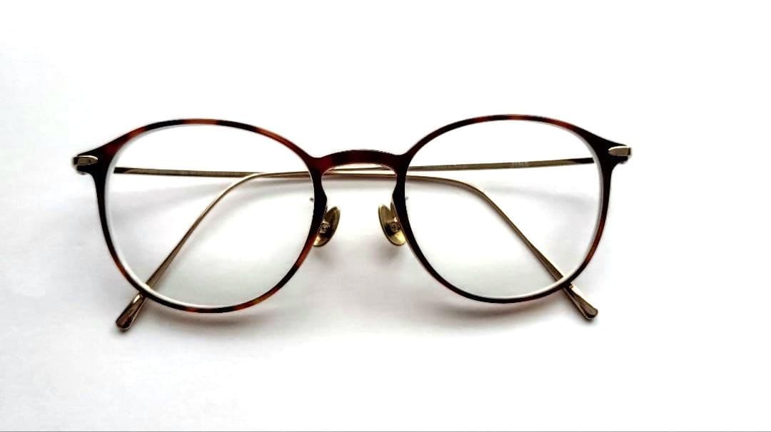 【JINS Combination Titanium】ブラウンデミ(度付き)