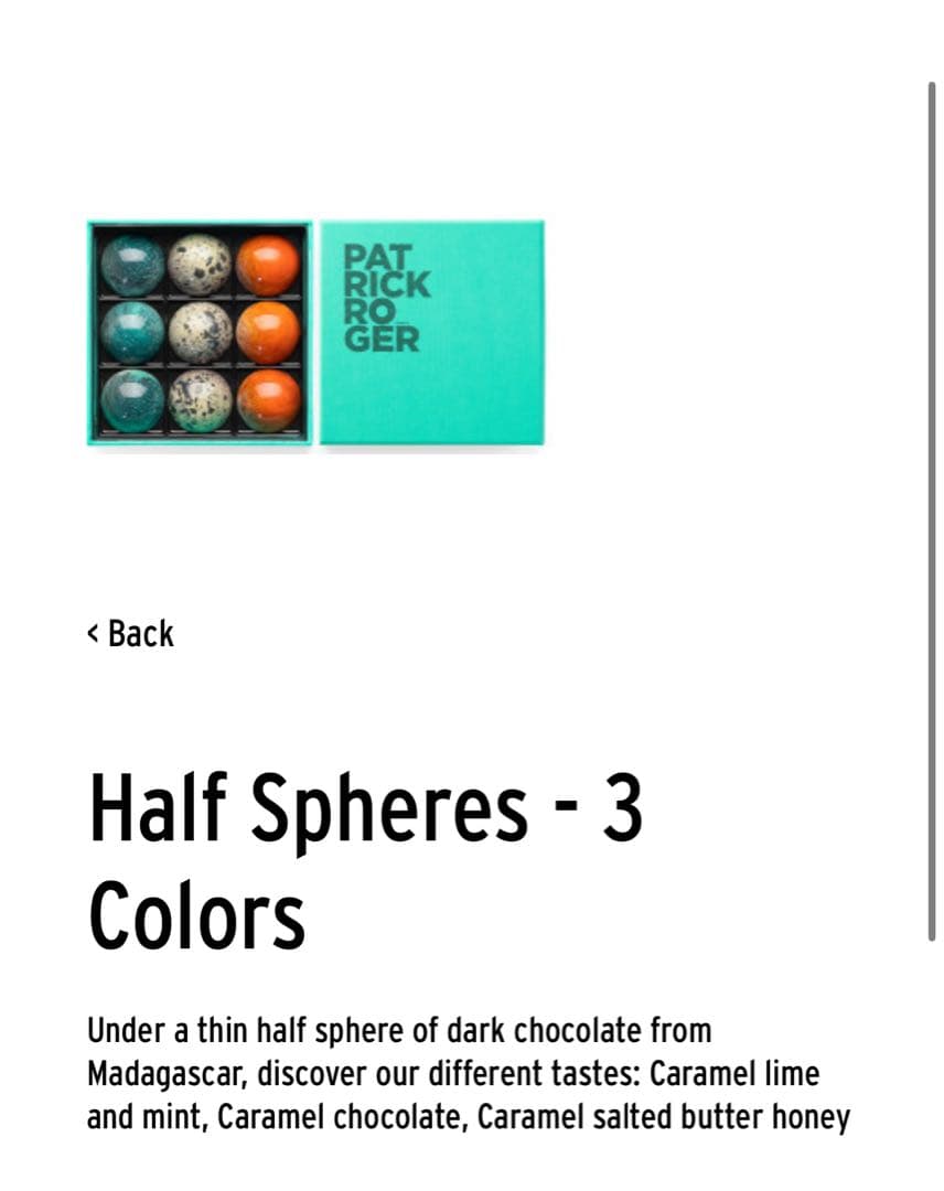 18個入　伊勢丹完売品　パトリックロジェ　ハーフスフィア3色