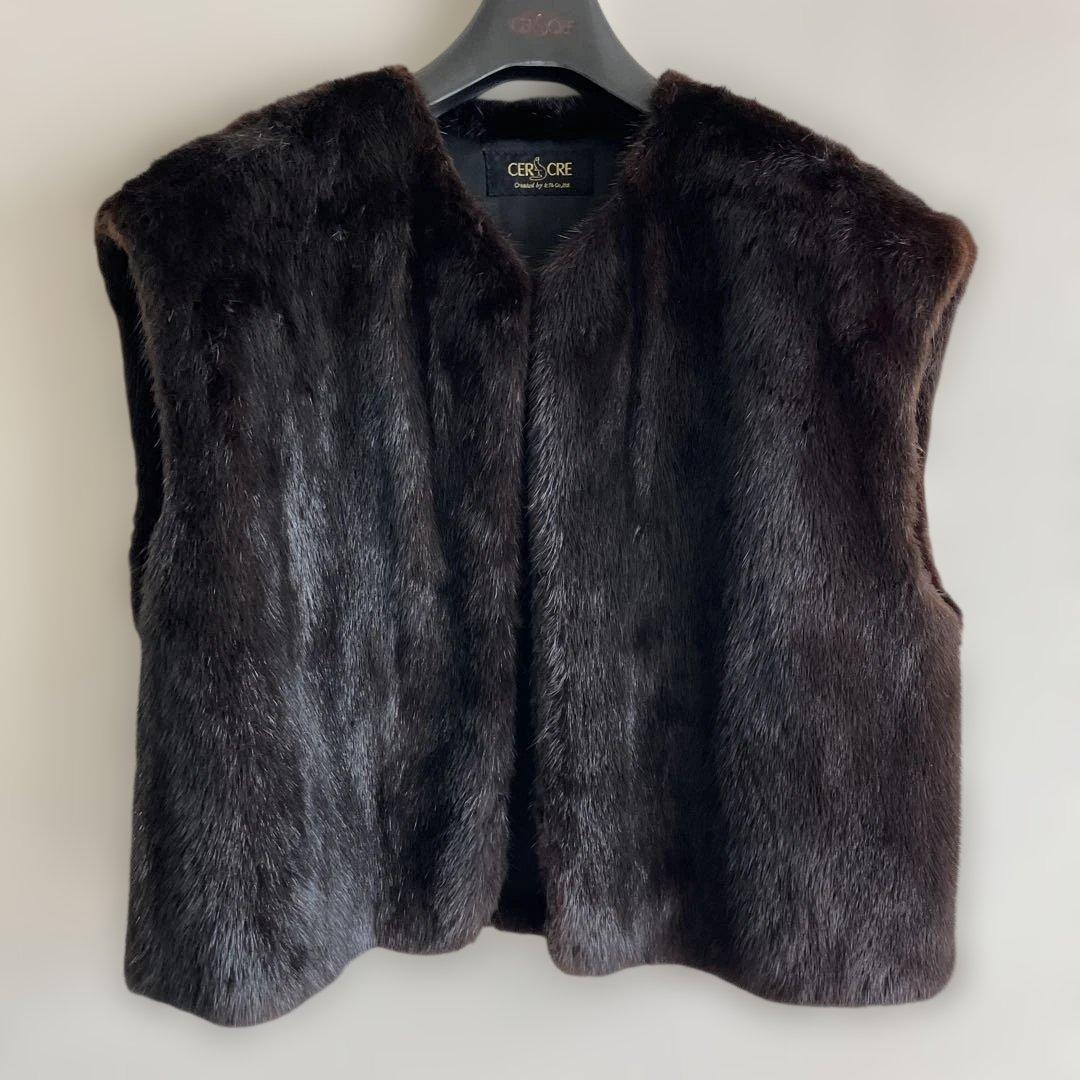 ミンク　ショートベスト