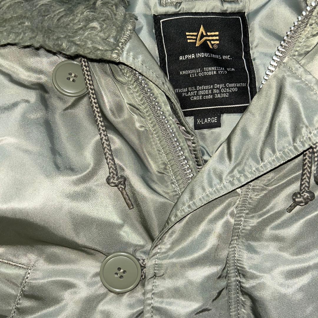 【美品】ALPHA INDUSTRIES N-3B ジャパンフィット XLサイズ