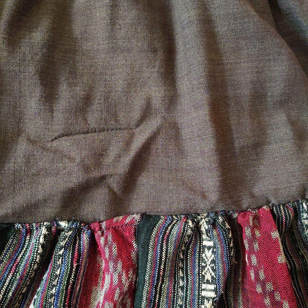 一点もの。古布 エスニック フレアパンツ パッチワーク