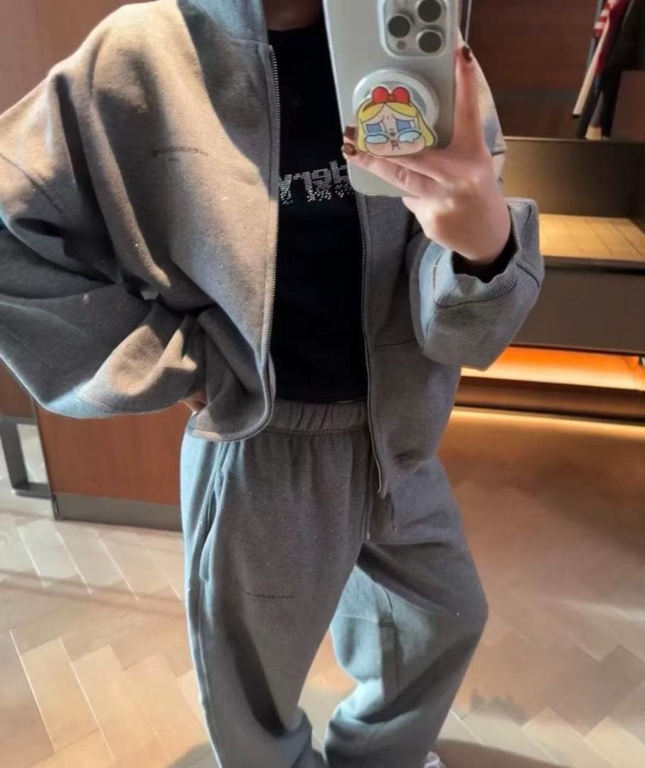 alexanderwang グレー ジップアップパーカー Mサイズ