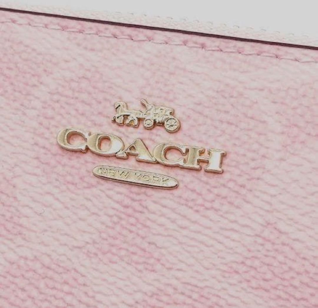 COACH コーチシグネチャーレザーラウンドファスナー長財布