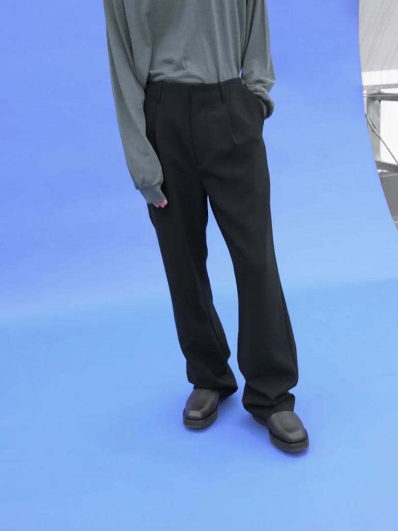 パンツ TENSE WOOL DOUBLE CLOTH WIDE SLACKS 3