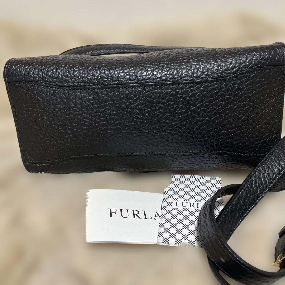美品 FURLA フルラ ショルダーバッグ ブラック ゴールド金具 正規品