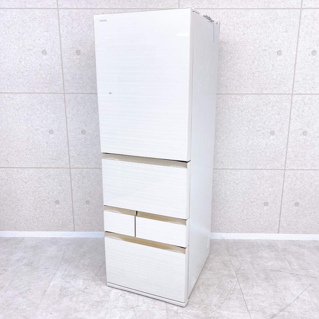 東芝 ノンフロン冷凍冷蔵庫 GR-R470GW（ZC） 465L 2019年製