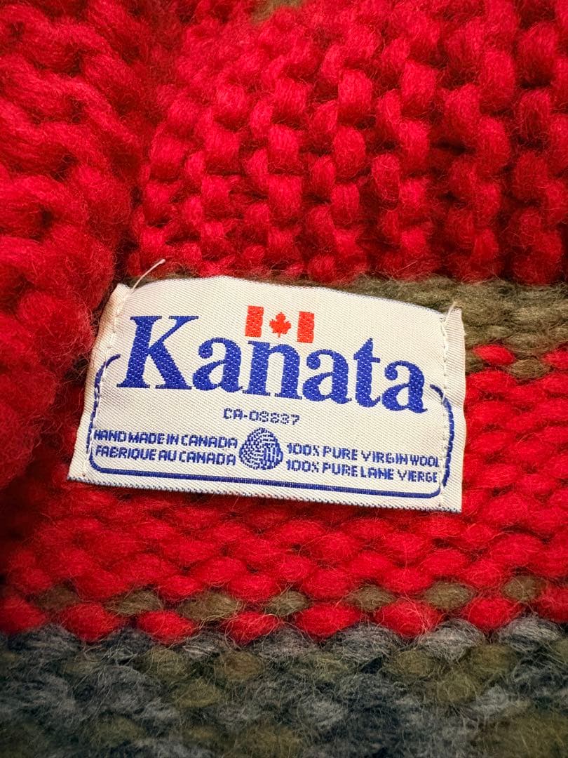 今だけ値下げ⭐︎Kanata⭐︎赤ボーダー ジップアップ/ニットカウチン