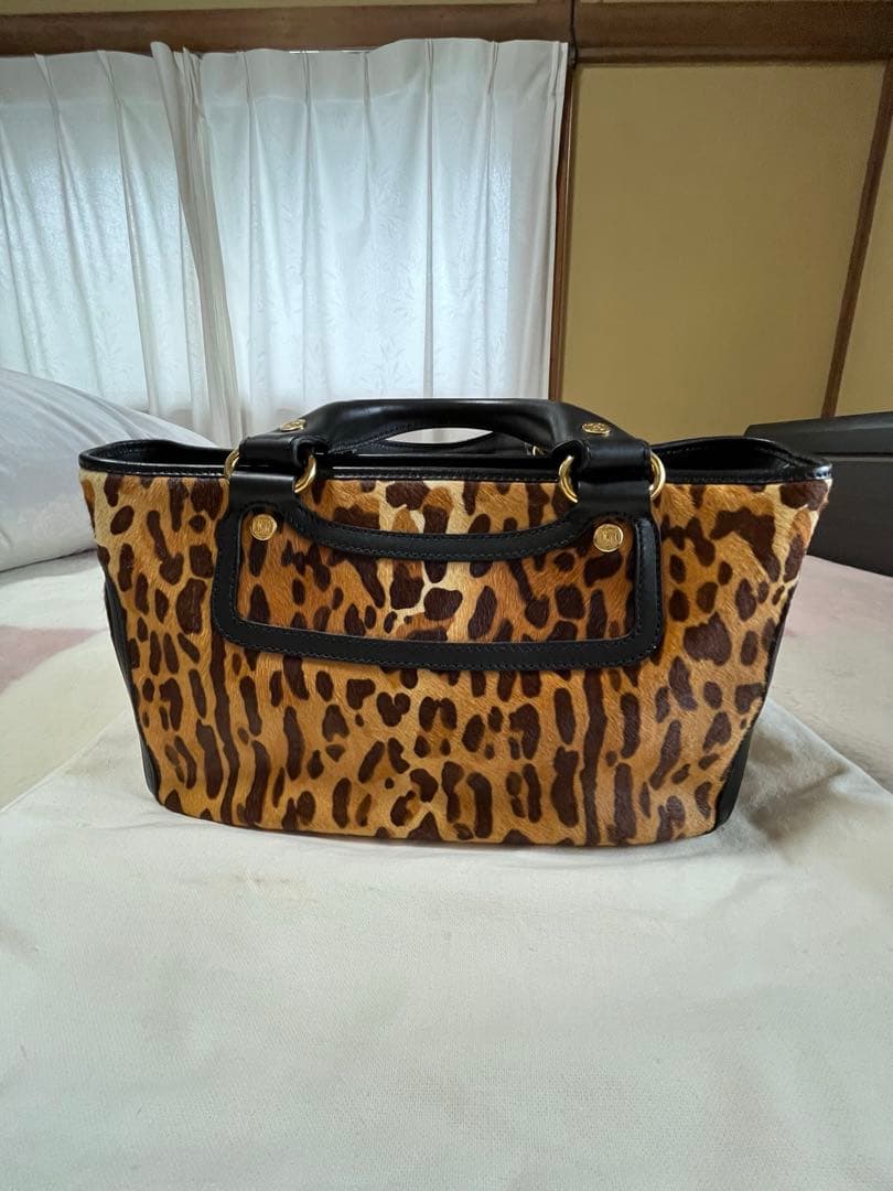 セリーヌCELINE レア希少　ハラコ✖️レザー　トートバッグ ブギー