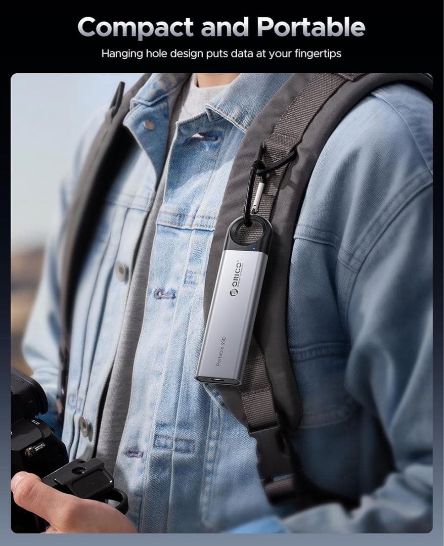 ORICO ポータブルSSD シルバー2TB