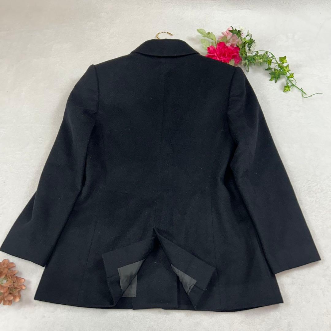 K693 M レオナール カシミヤ テーラードジャケット ブラック レディース