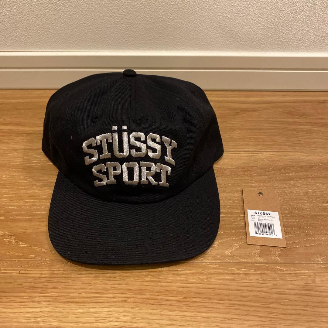 stussy sport cap black ステューシー　キャップ　黒