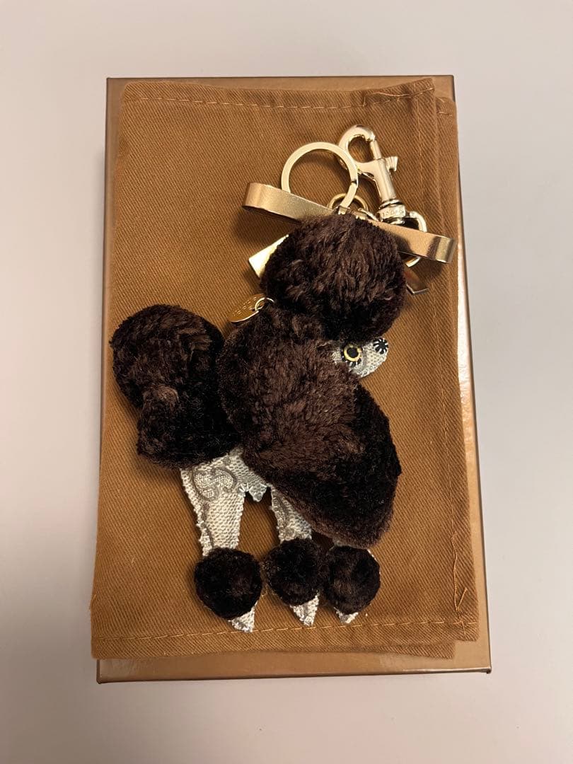 【未使用】GUCCI グッチ プードルチャーム ルル 犬 ブラウン 箱付き