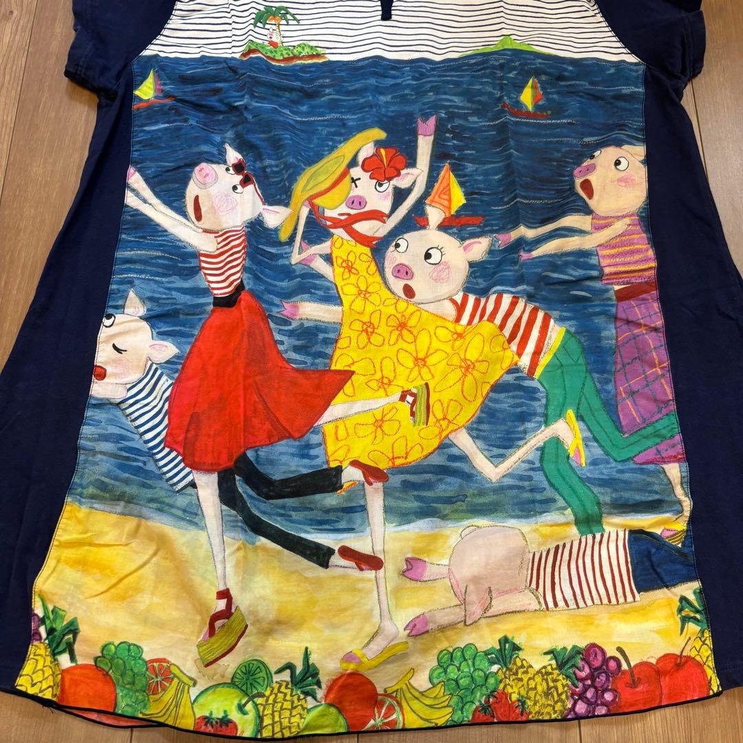 OLLEBOREBLA アルベロベロ　チュニック　ビーチ　ブタさん