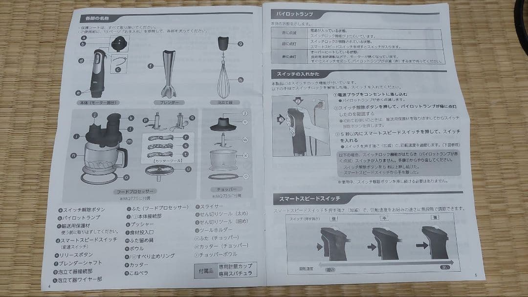 ハンドブレンダー BRAUN マルチクイック MQ735