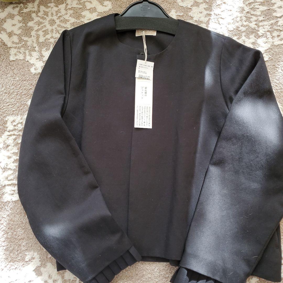 中川政七商店　重ね襞のワンピース&ジャケット　黒　フォーマル