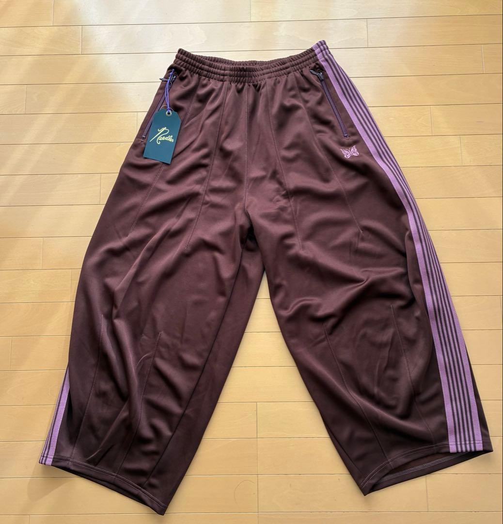 needles ヒザデル パンツ ブラウン ピンク ワイド ジャージ トラック