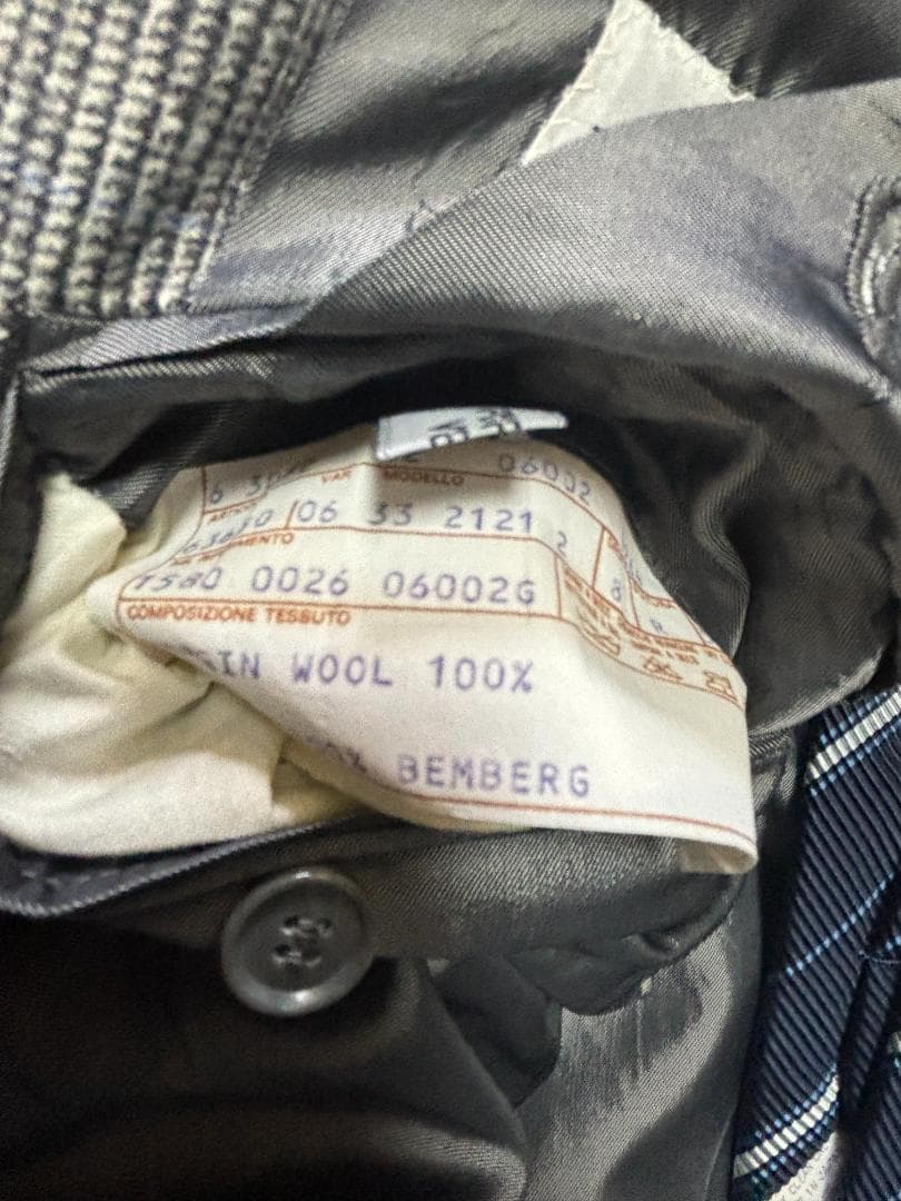 J767★パルジレリ ゼニア ジャケット ブレザー52大きいXL グレンチェック