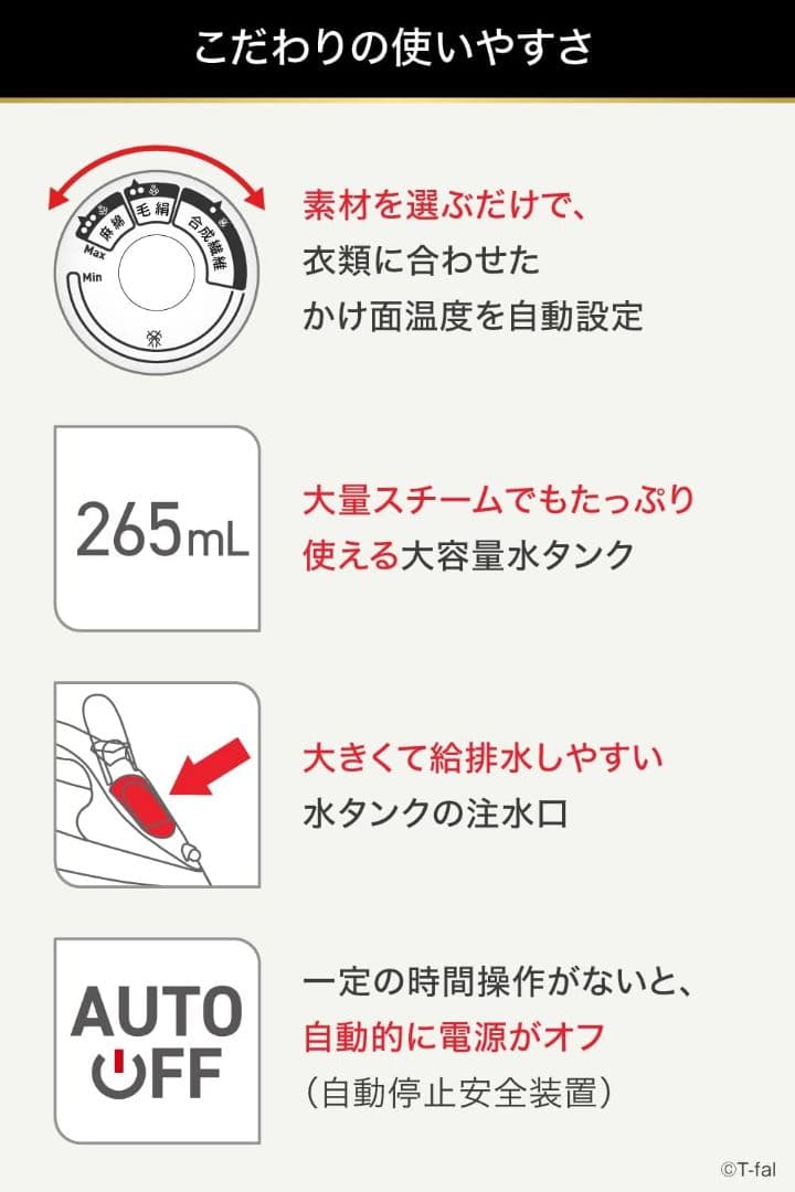 【美品】Tefal スチームアイロン ネイビー ターボプロ　6825