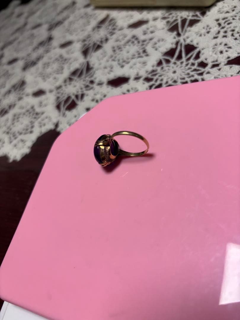 h*a様 金色のリング 4g 位K18 k24 金？