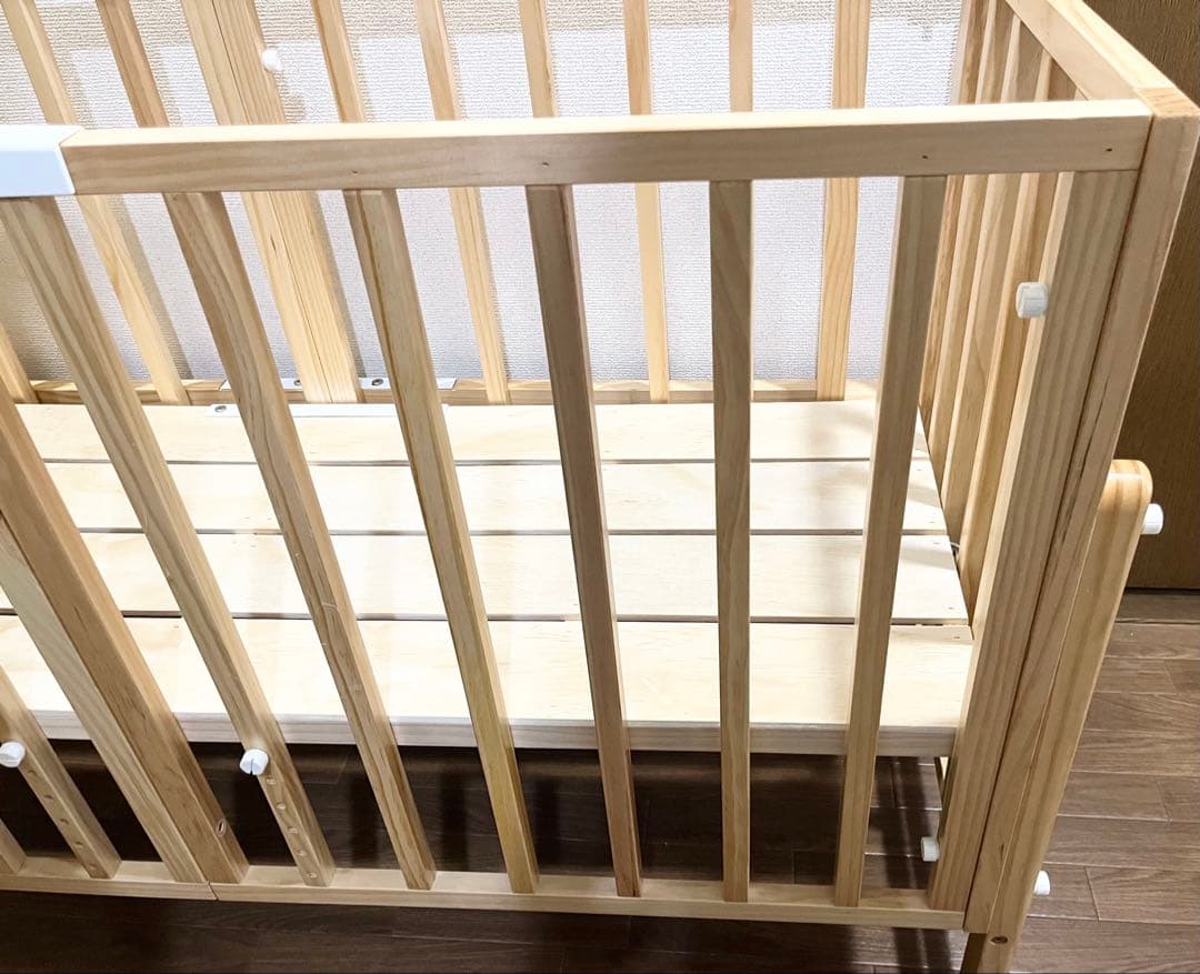 【まま】そいねーるⅢ ベビーベッド ナチュラル 大和屋 添い寝 ベルト付き