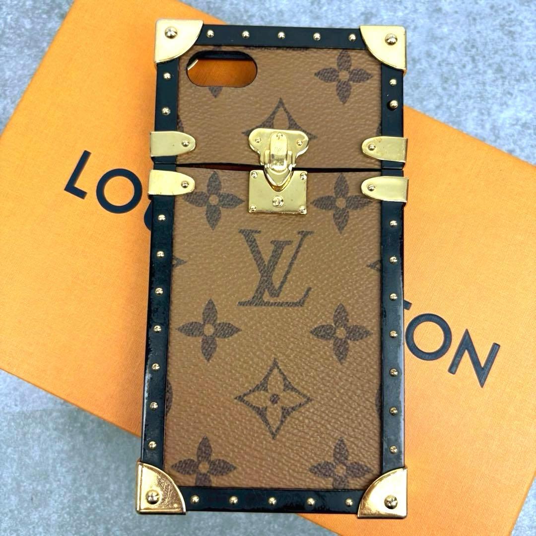 美品 ルイヴィトン iPhone7 8 SE アイトランク リバース モノグラム