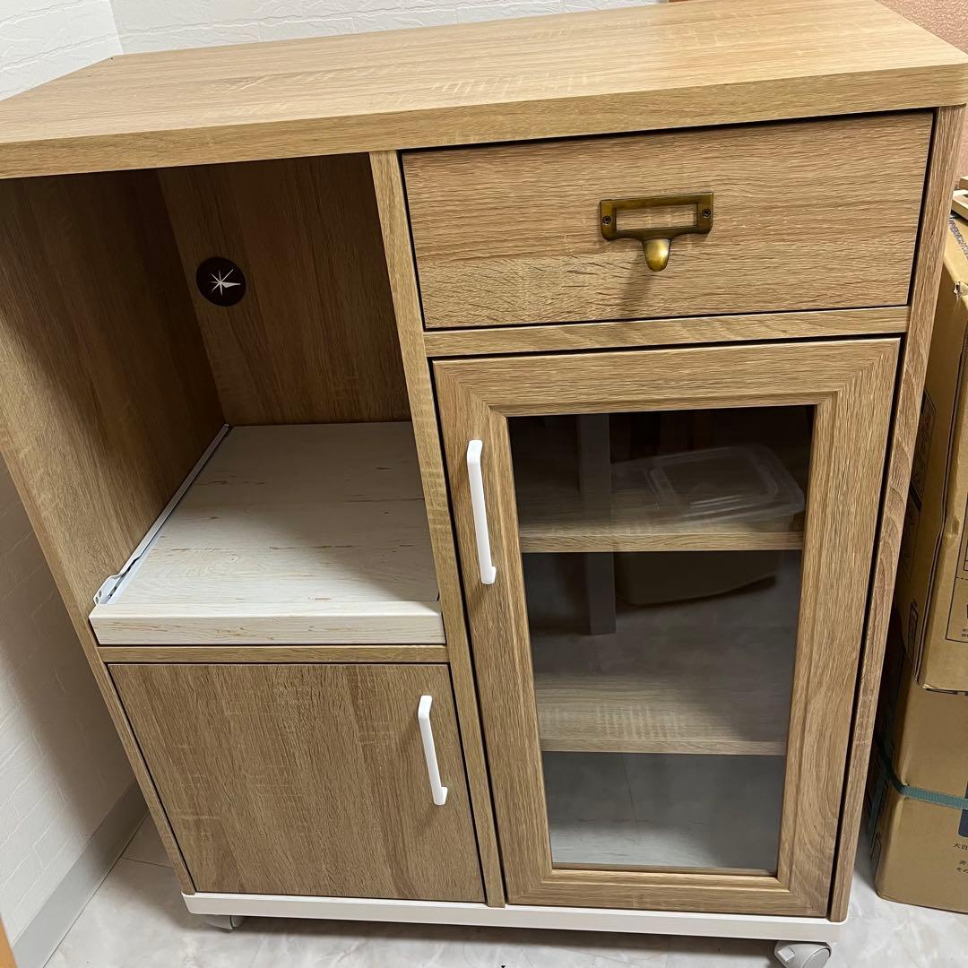 【最終値下げ】ナフコ ナチュラルウッド 食器棚・キッチンカウンター