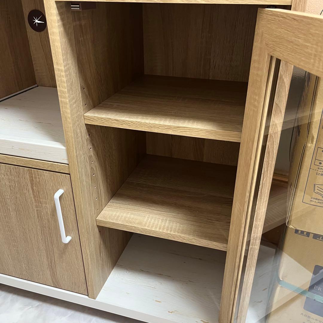【最終値下げ】ナフコ ナチュラルウッド 食器棚・キッチンカウンター