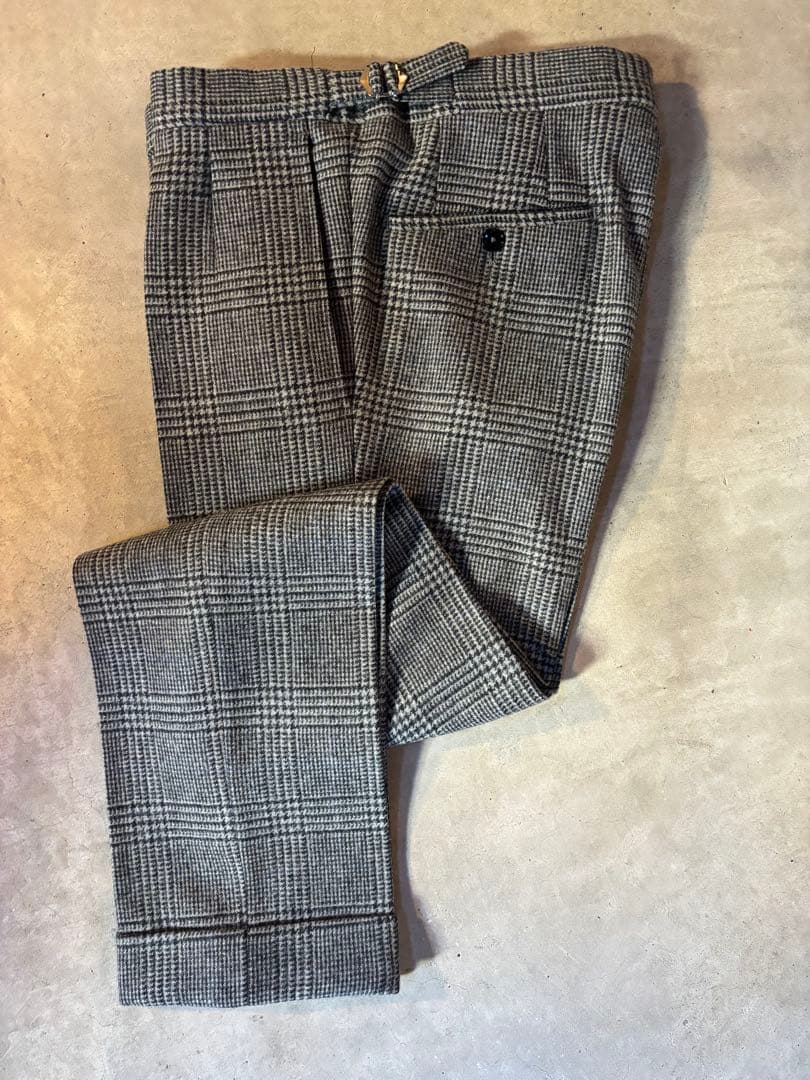 BERNARD ZINS スラックス グレー系チェック