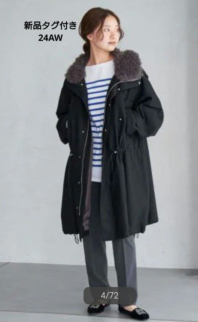 IENA　新品タグ付き　ウーステッドフランネルモッズコート◆