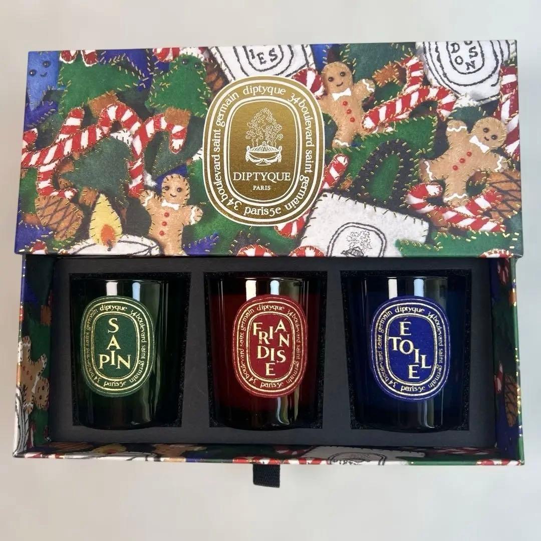 【新品・限定】Diptyque ディプティック クリスマスキャンドル3本セット