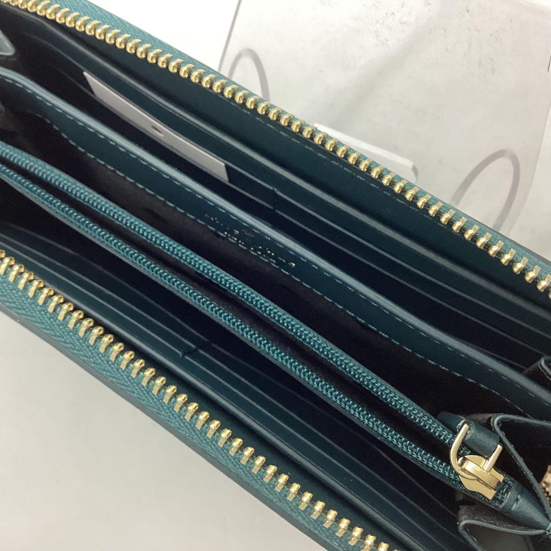 Kate Spade バイカラー　ラウンド　ファスナー長財布