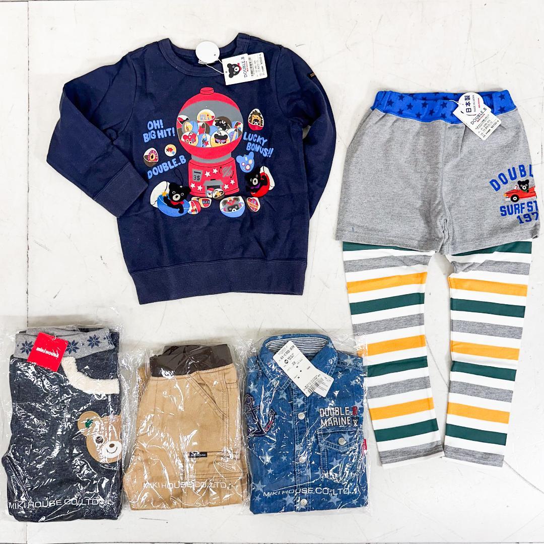 S*ね様 K9114 ミキハウス ダブルビー シャツ パンツ 5枚 セット 11