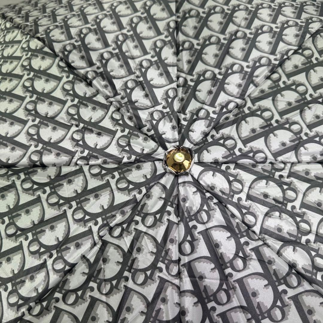 Christian Dior ディオール 折りたたみ傘 ロッター柄 シルバー