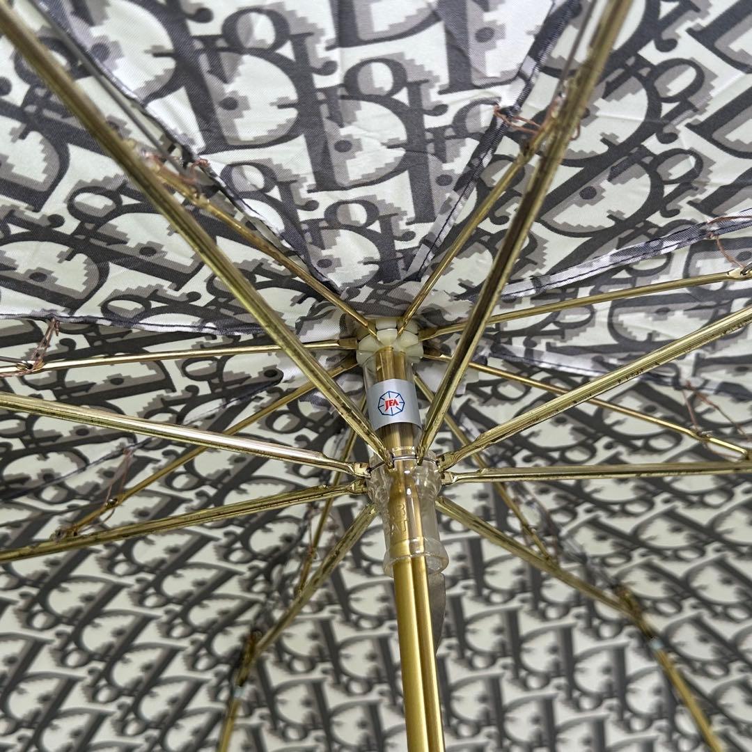 Christian Dior ディオール 折りたたみ傘 ロッター柄 シルバー