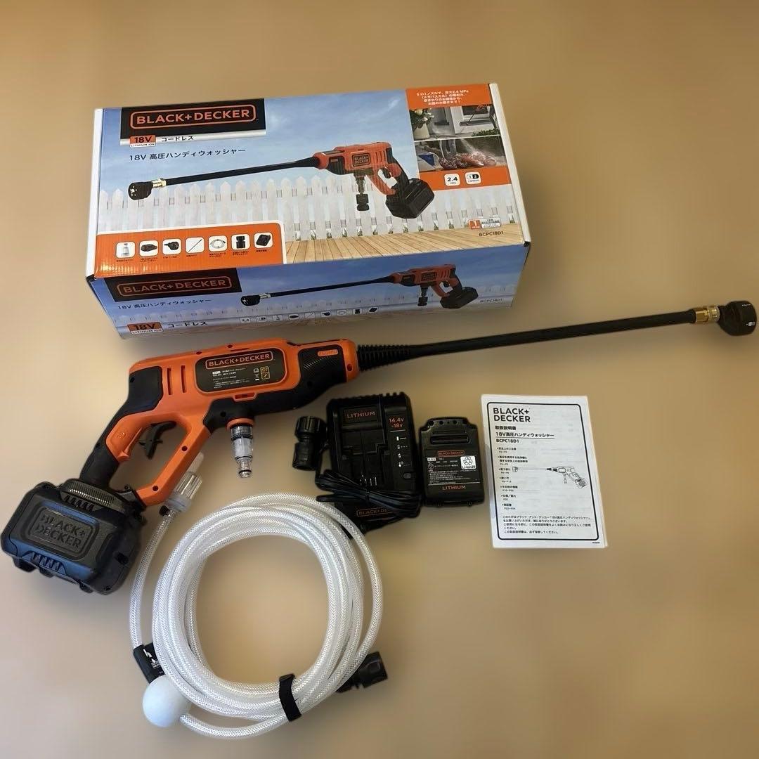 ブラックアンドデッカー18V 高圧ハンディウォッシャー