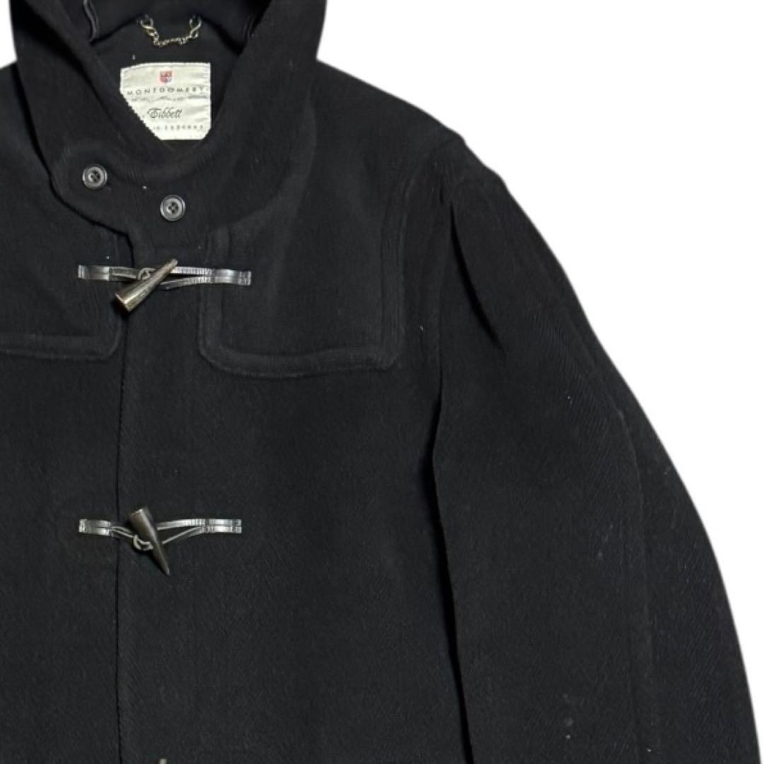 MONTGOMERY 英国製 ダッフルコート ヘリンボーン チベット社 38 黒