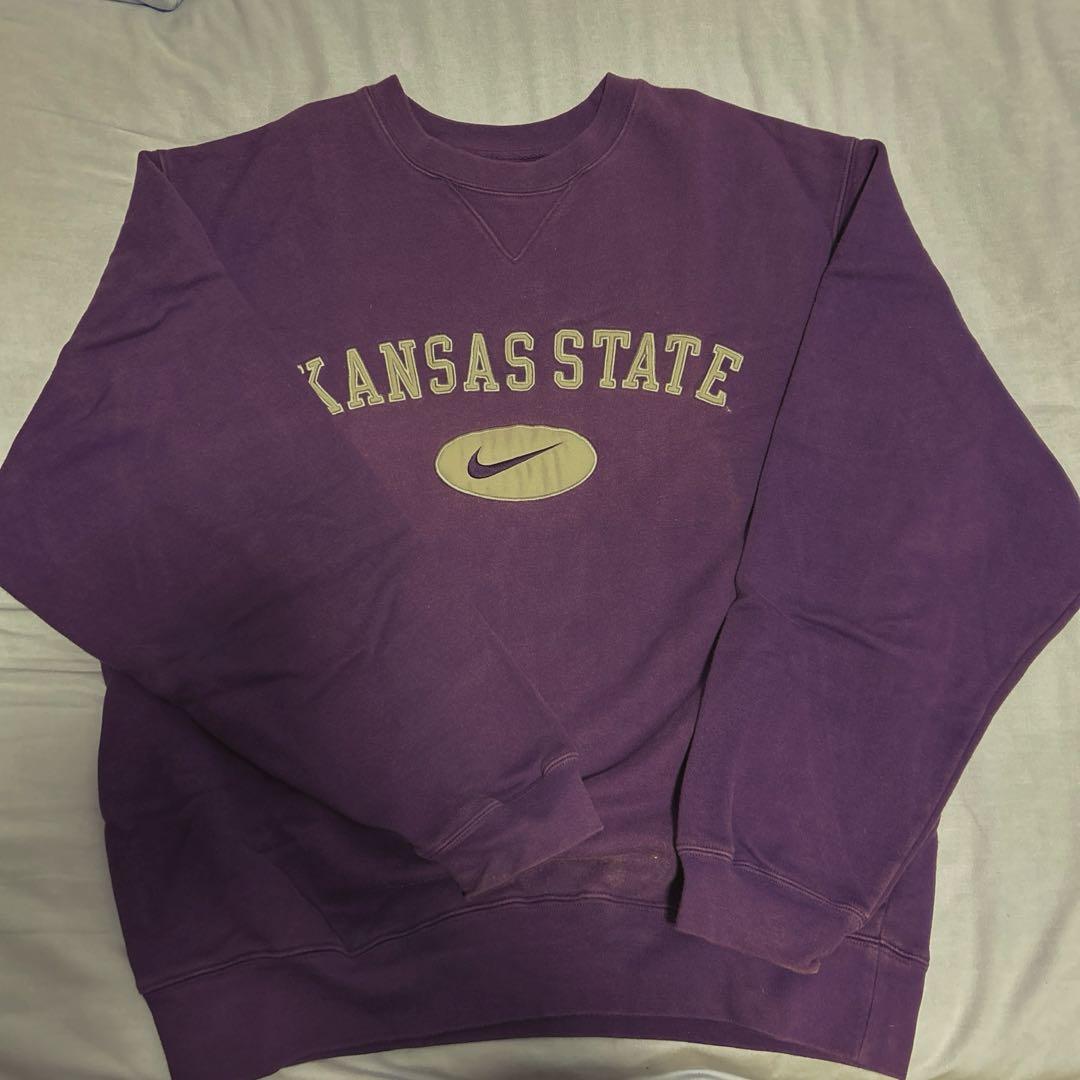 オールドNike KANSAS STATE パープル スウェット　トレーナー古着
