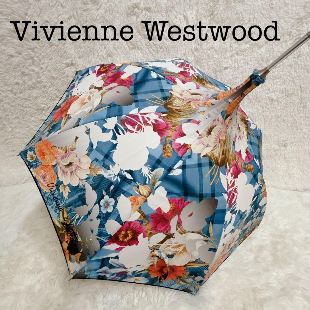 Vivienne Westwood 花柄 日傘 晴雨兼用 長傘 赤